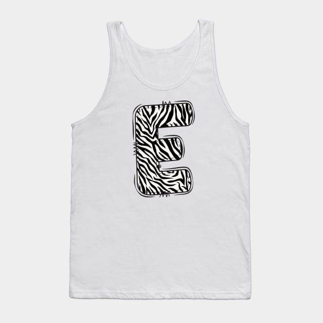 Zebra Letter E Tank Top by Xtian Dela ✅